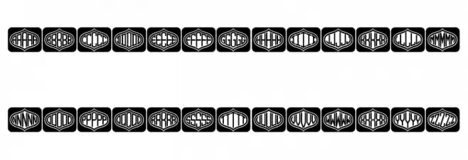 Formogram Squarish Hollow Regular Fuentes MINÚSCULAS