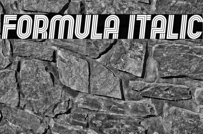 Formula Italic Font examples