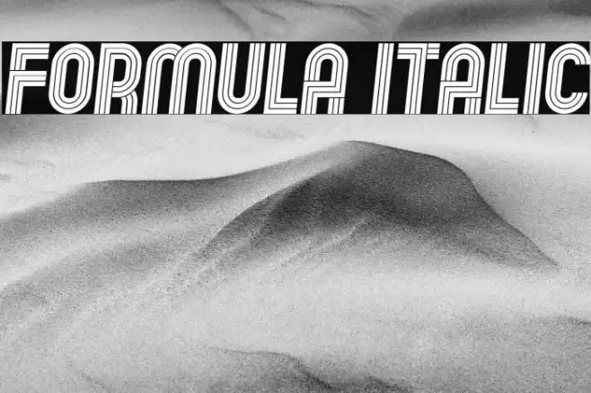 Formula Italic Font examples