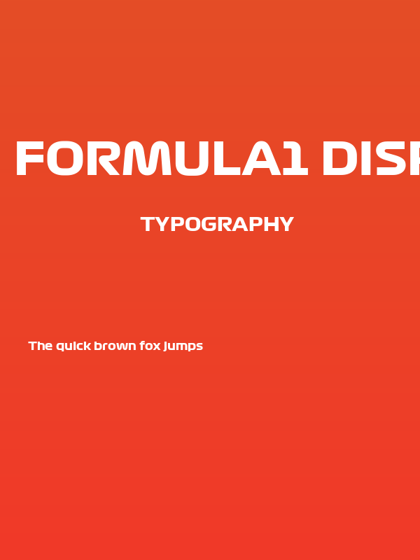 Formula1 Display Bold Bold Poster