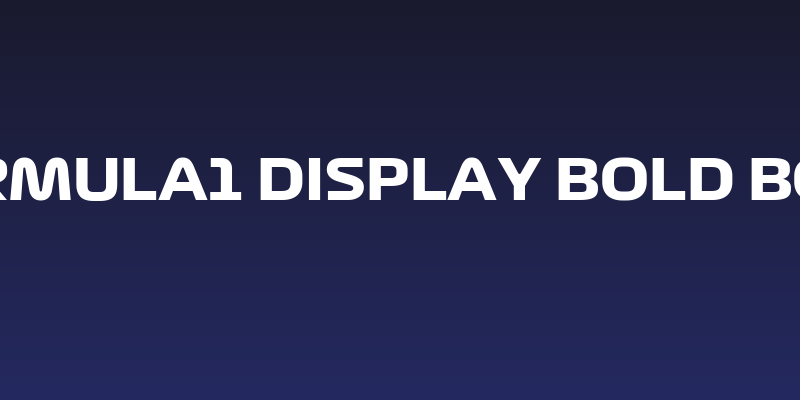 Formula1 Display Bold Bold Social Header