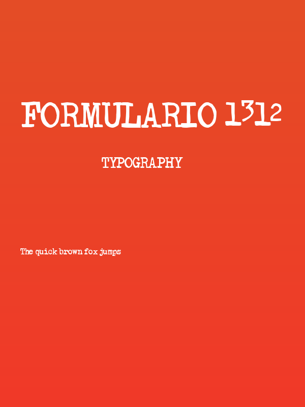 Formulario 1312 Poster
