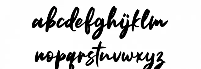 Forrest Schriftart Kleinbuchstaben