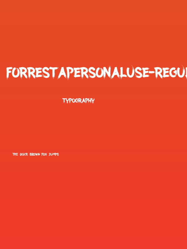 ForrestaPersonalUse-Regular Poster