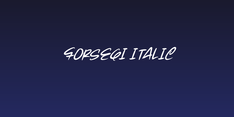 Forsegi Italic Social Header