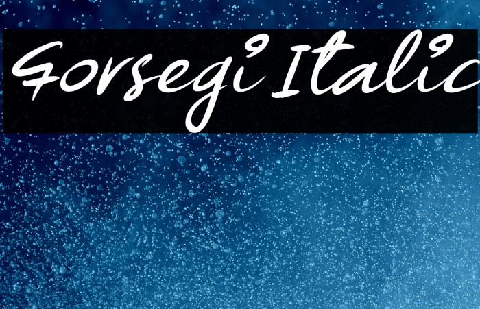 Forsegi Italic Example 1