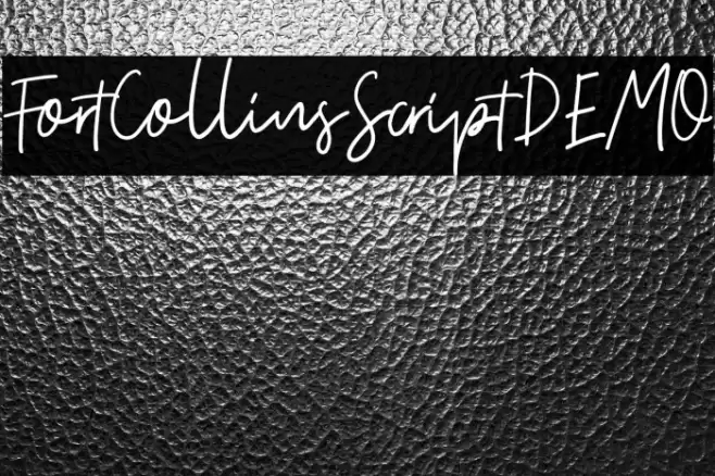 FortCollinsScriptDEMO Font examples