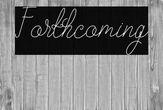 Forthcoming Font examples