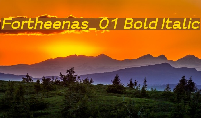 Fortheenas_01 Bold Italic Font examples