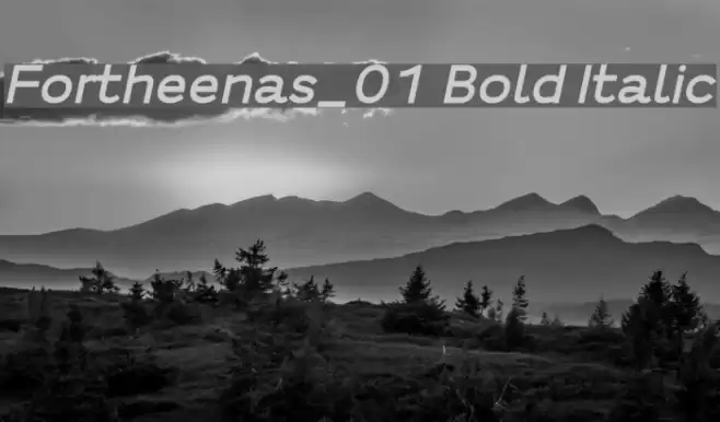 Fortheenas_01 Bold Italic Fonte examples