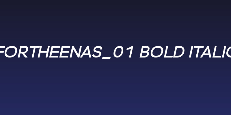 Fortheenas_01 Bold Italic Social Header