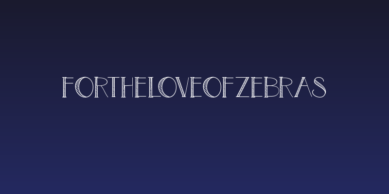 FortheloveofZebras Social Header