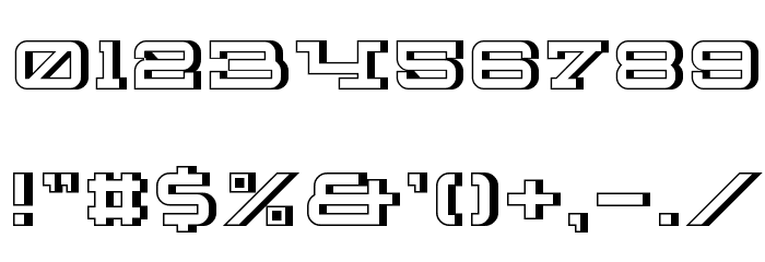 Fortitude 3D Font OTHER CHARS