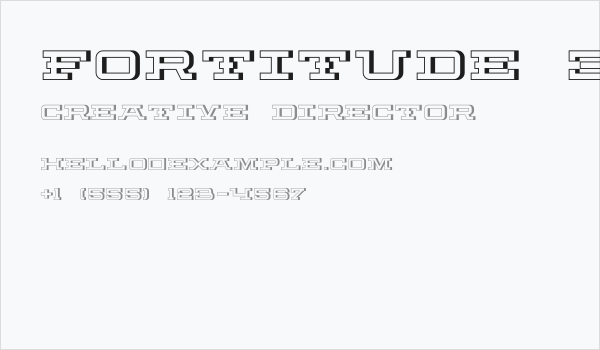 Fortitude 3D Business Card