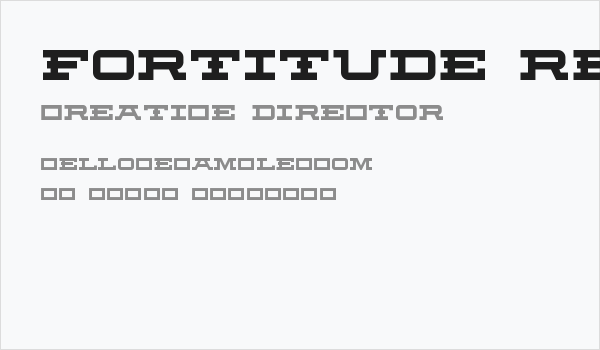 Fortitude Regular Demo Business Card