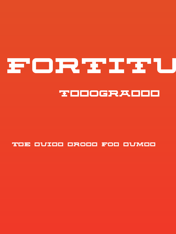 Fortitude Regular Demo Poster