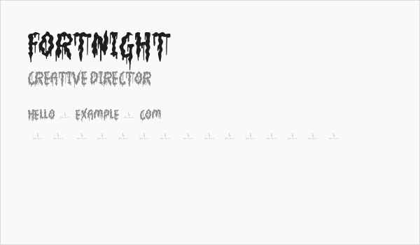 Fortnight Business Card