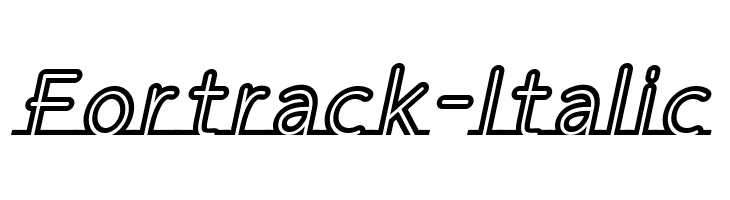 Fortrack-Italic Font
