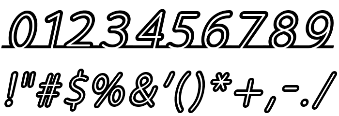 Fortrack-Italic Font OTHER CHARS