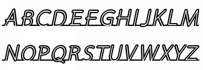 Fortrack-Italic Schriftart Groß