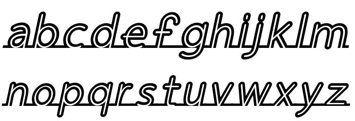 Fortrack-Italic Font LOWERCASE