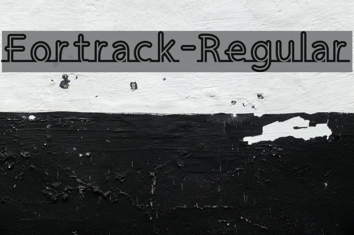 Fortrack-Regular Font examples
