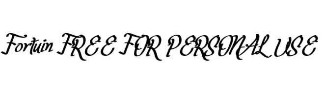 Fortuin FREE FOR PERSONAL USE  baixar fontes gratis