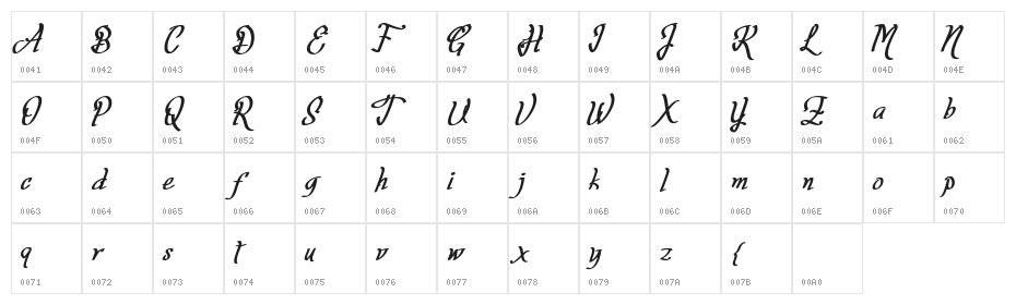Fortuin FREE FOR PERSONAL USE Character Map