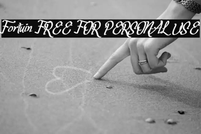 Fortuin FREE FOR PERSONAL USE Font examples
