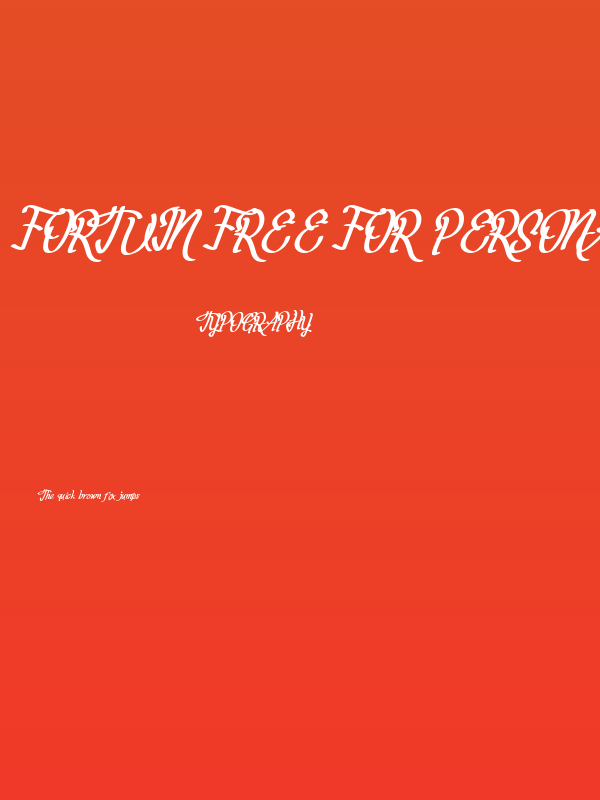 Fortuin FREE FOR PERSONAL USE Poster