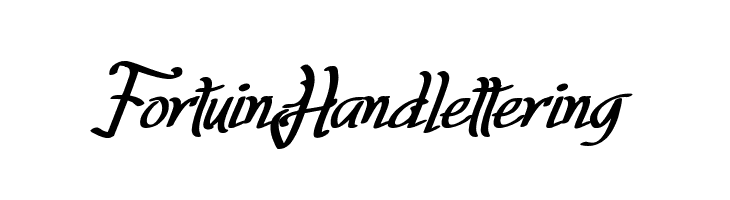 Fortuin Handlettering  Frei Schriftart Herunterladen