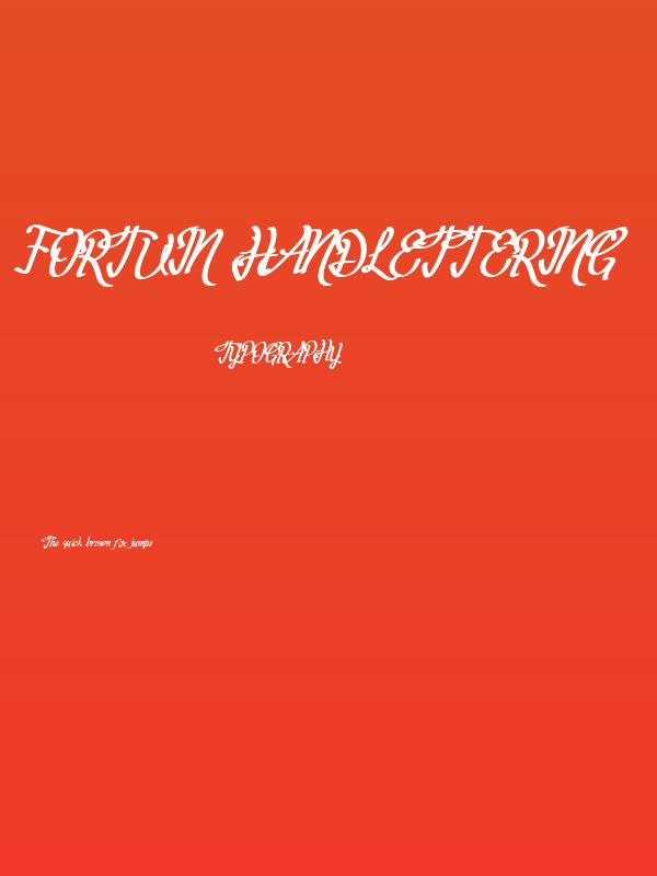 Fortuin Handlettering Poster