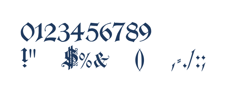 Fortuna Gothic FlorishC Other Characters