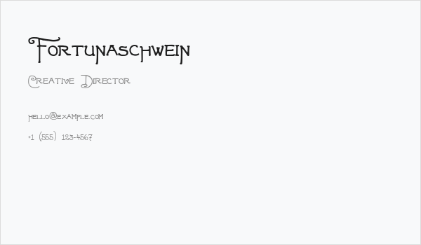 Fortunaschwein Business Card