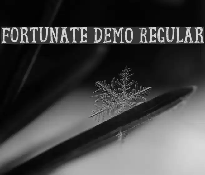 Fortunate DEMO Regular Font examples