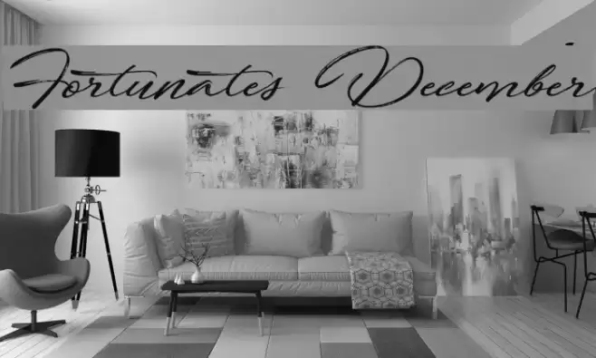 Fortunates December Font examples