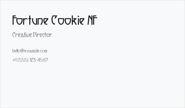 Fortune Cookie NF Business Card