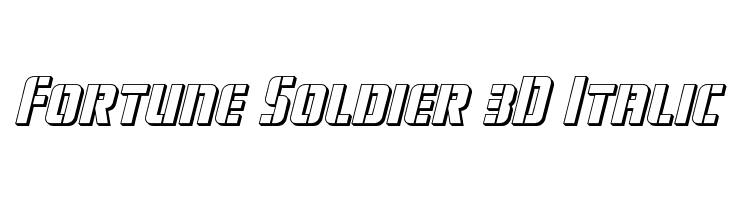Fortune Soldier 3D Italic  Descarca Fonturi Gratis