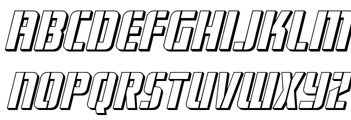 Fortune Soldier 3D Italic Font Litere mari