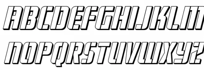 Fortune Soldier 3D Italic Fonte MAIÚSCULAS