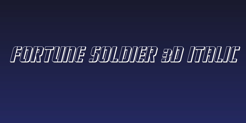 Fortune Soldier 3D Italic Social Header
