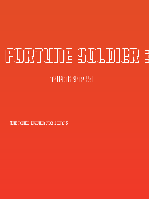 Fortune Soldier 3D Poster