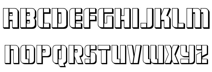 Fortune Soldier 3D Font LOWERCASE