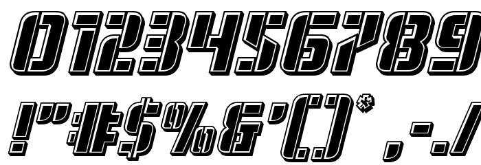 Fortune Soldier Bevel Italic Font OTHER CHARS