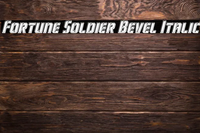 Fortune Soldier Bevel Italic Example 1