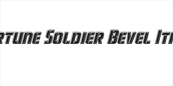 Fortune Soldier Bevel Italic Logo
