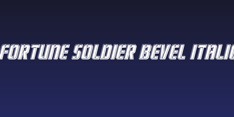 Fortune Soldier Bevel Italic Social Header