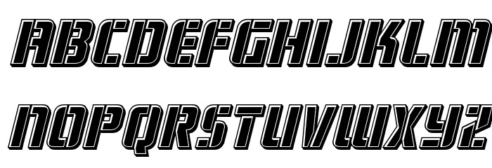 Fortune Soldier Bevel Italic Font LOWERCASE