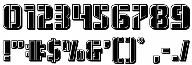 Fortune Soldier Bevel Font OTHER CHARS