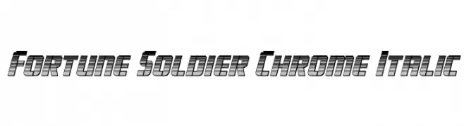 Fortune Soldier Chrome Italic  नि: शुल्क फ़ॉन्ट्स डाउनलोड